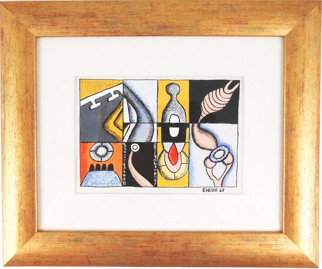 Eva Hesse (1936-1970) Mixed Media On Paper (1 of 3)