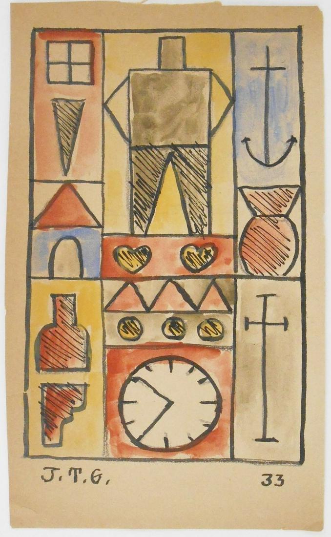 Joaquin Torres-Garcia (1874-1949) Watercolor (1 of 2)