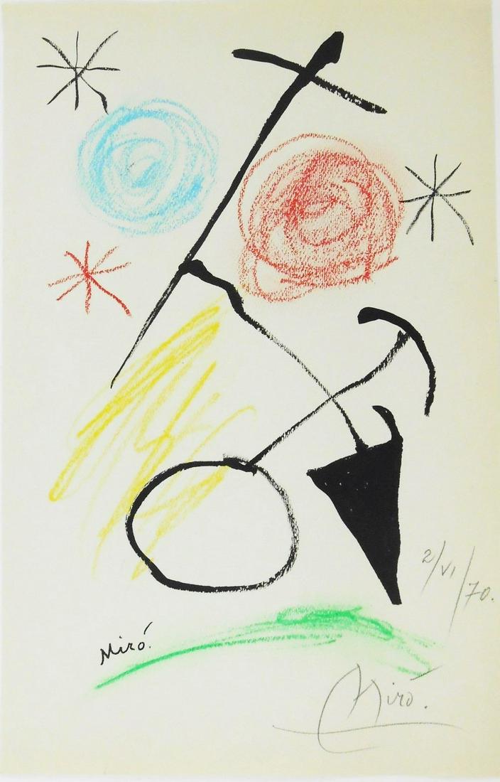 Joan Miro (1893-1983) Mixed Media Drawing (1 of 2)