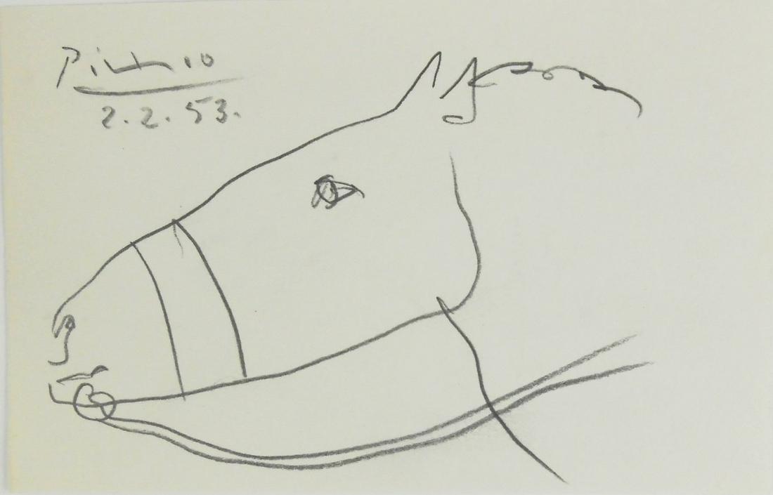 Pablo Picasso (1881-1973) Pencil Sketch (1 of 2)