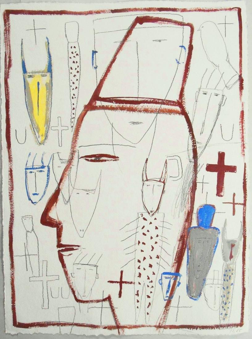 James Brown (1951-2020) Mixed Media On Paper (1 of 2)