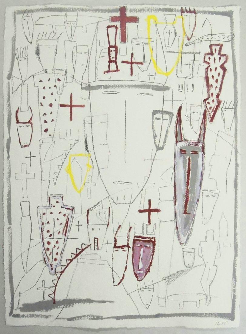 James Brown (1951-2020) Mixed Media On Paper (1 of 2)