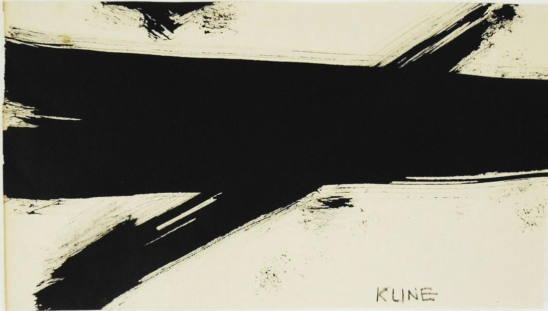 Franz Kline (1910-1962) Ink Drawing On Paper (1 of 2)