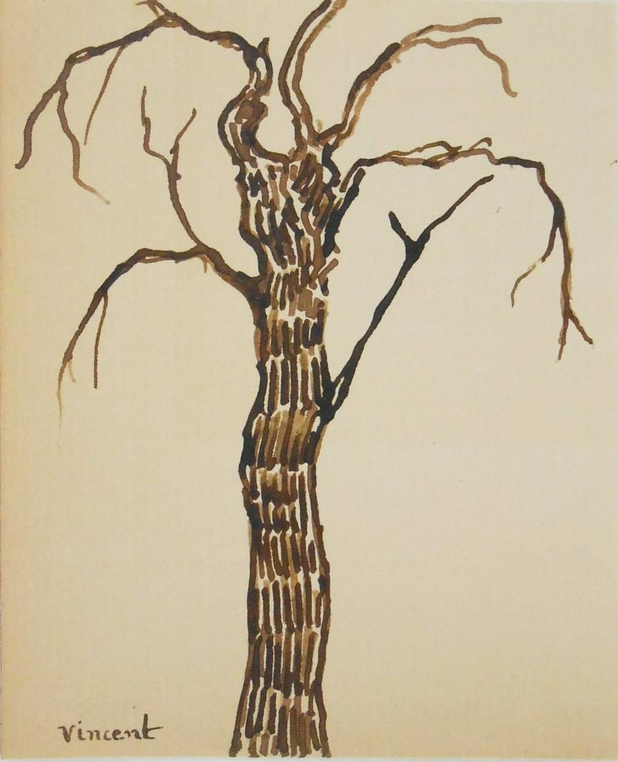 Vincent Van Gogh (1853-1890) Pen & Ink Study (1 of 2)