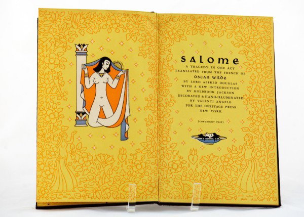 Salome By Oscar Wilde: Decorated and hand-illuminated by Valenti Angelo for The Heritage Press, 1945. Worn cover. Please see our "Auction Description" under "Auction Details" for more information about the books being offer