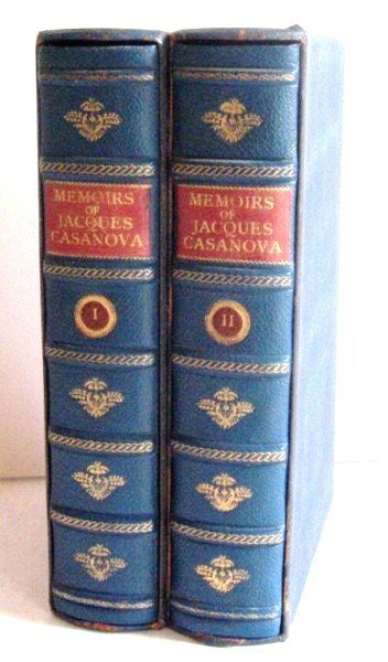 Memoirs Of Jacques Casanova: Two volumes, private press printing. Custom leather bindings with slipcases. Please see our "Auction Description" under "Auction Details" for more information about the books being offered in this sal