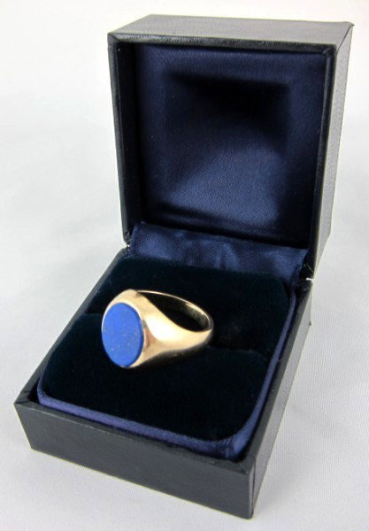 Tiffany & Co. 14KT Gold Signet Ring: Tiffany & Co. 14KT yellow gold signet ring set with lapis lazuli. Current retail: approximately $1,800.