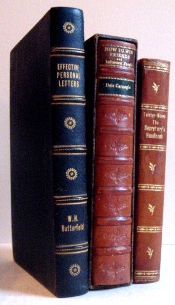 Lot Of Three Books: The Secretary's Handbook by Sarah Taintor, 1944 "How To Win Friends and Influence People" by Dale Carnegie, Simon and Schuster, New York, 1937 "Effective Personal Letters" by W. H. Butterfield, 1945 S