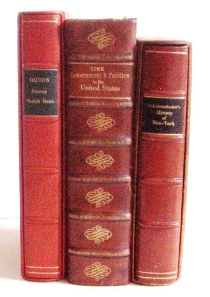 Lot Of Three Books: "History of New York" by Washington Irving, The Heritage Press, New York "Government and Politics in the United States" by H. Zink, revised edition "Sonora Sketchbook" by John Hilton, 1947 Please see 