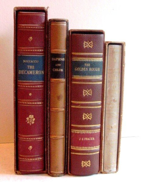 Lot Of Four Books: "The Decameron" published by Garden City, New York "The Woman of Andros" by Thornton Wilder, 1930 "The Golden Bough" 1930 publication "Daphnis and Chloe" published by Pantheon Please see our "Auction 