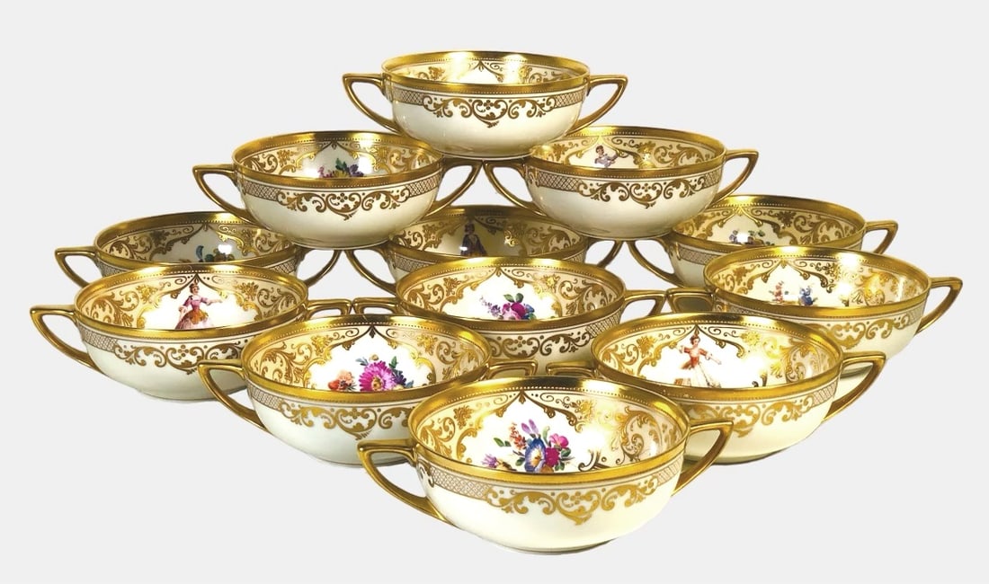 12 Dresden Saxony Bullion Cups (1 of 4)