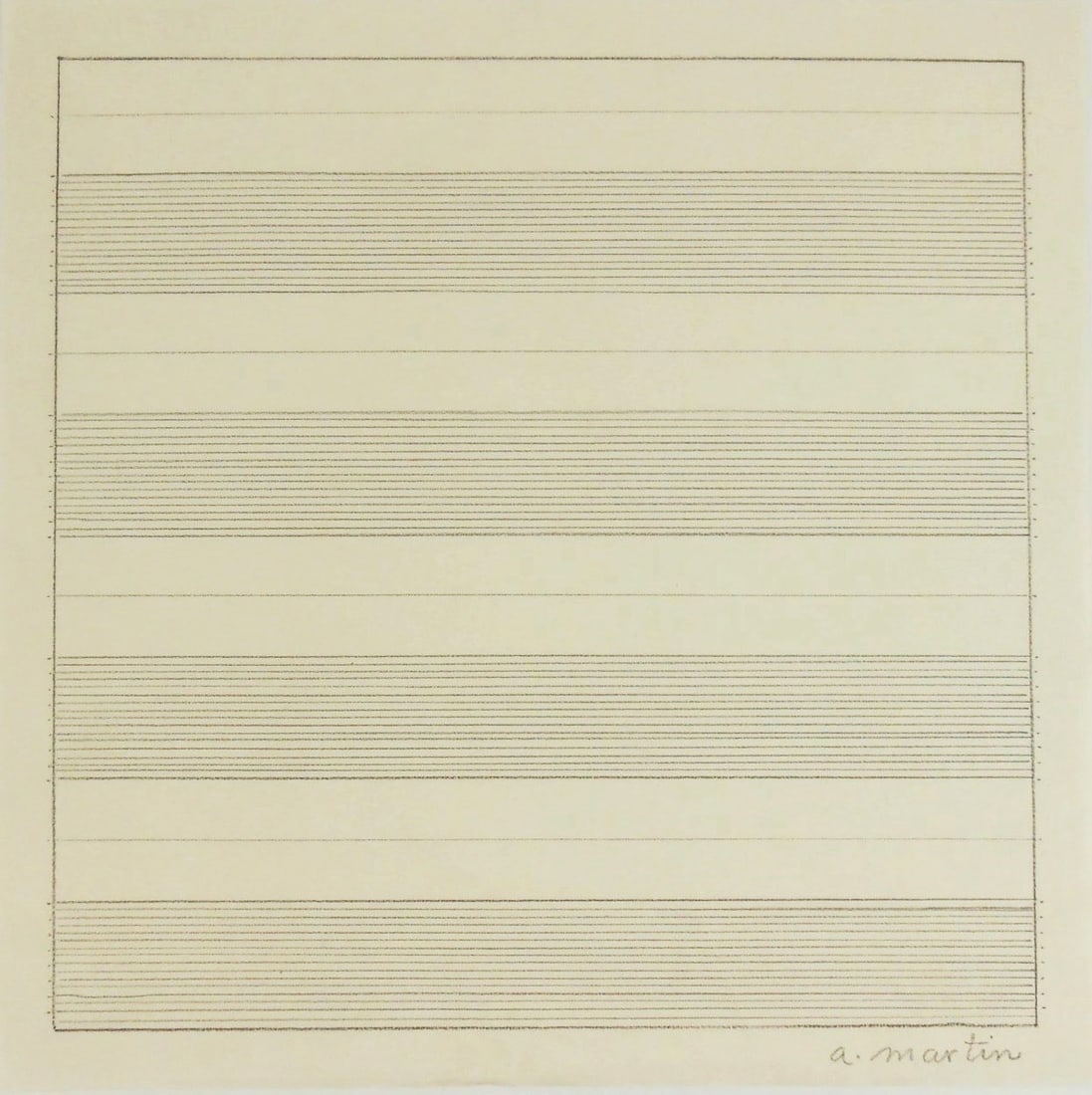 Agnes Martin* (1912-2004) Ink & Pencil Drawing (1 of 2)