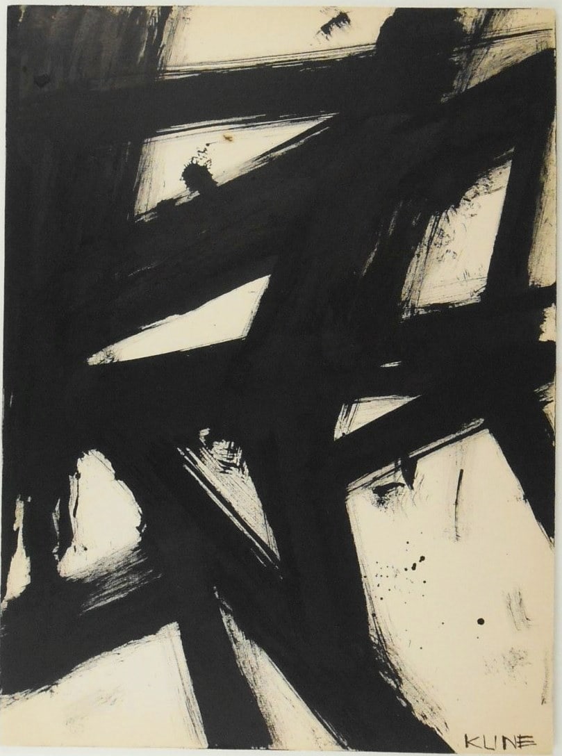 Franz Kline* (1910-1962) Ink On Paper (1 of 2)