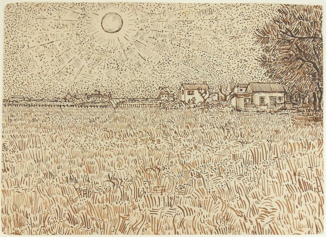 Vincent Van Gogh* (1853-1890) Pen & Ink Drawing (See Disclaimer) (1 of 2)