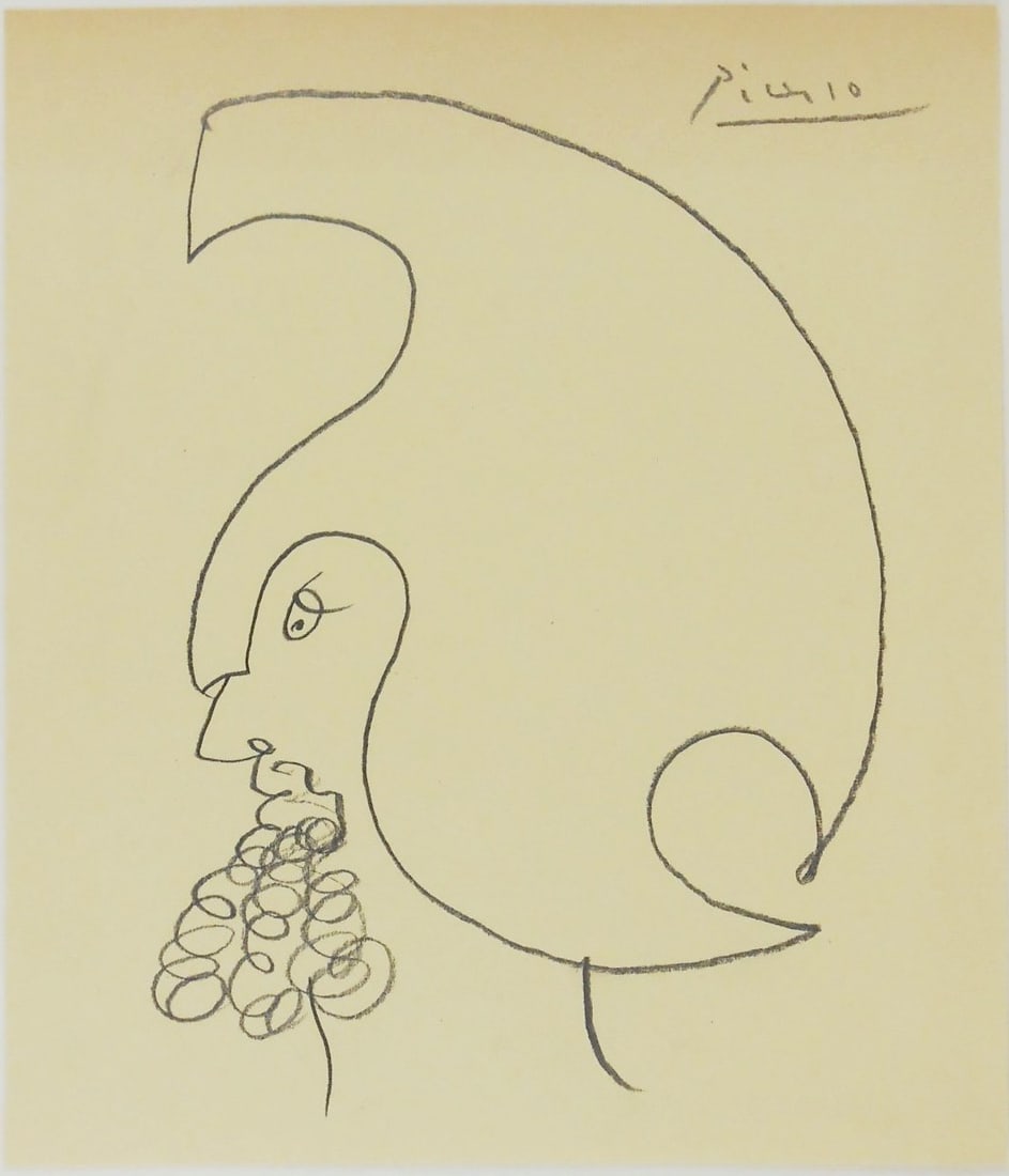 Pablo Picasso* (1881-1973) Pencil Drawing (1 of 2)