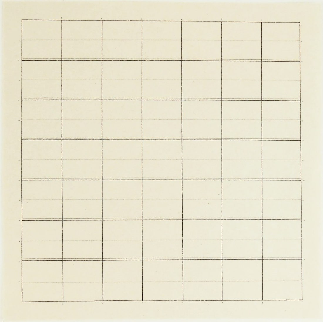 Agnes Martin* (1912-2004) Ink & Pencil Drawing (1 of 2)