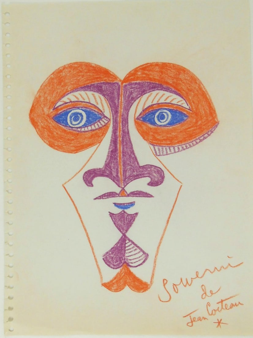 Jean Cocteau* (1889-1963) Chalk Drawing (1 of 2)