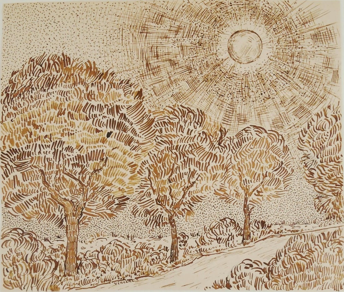 Vincent Van Gogh* (1853-1890) Ink Drawing (See Disclaimer) (1 of 2)