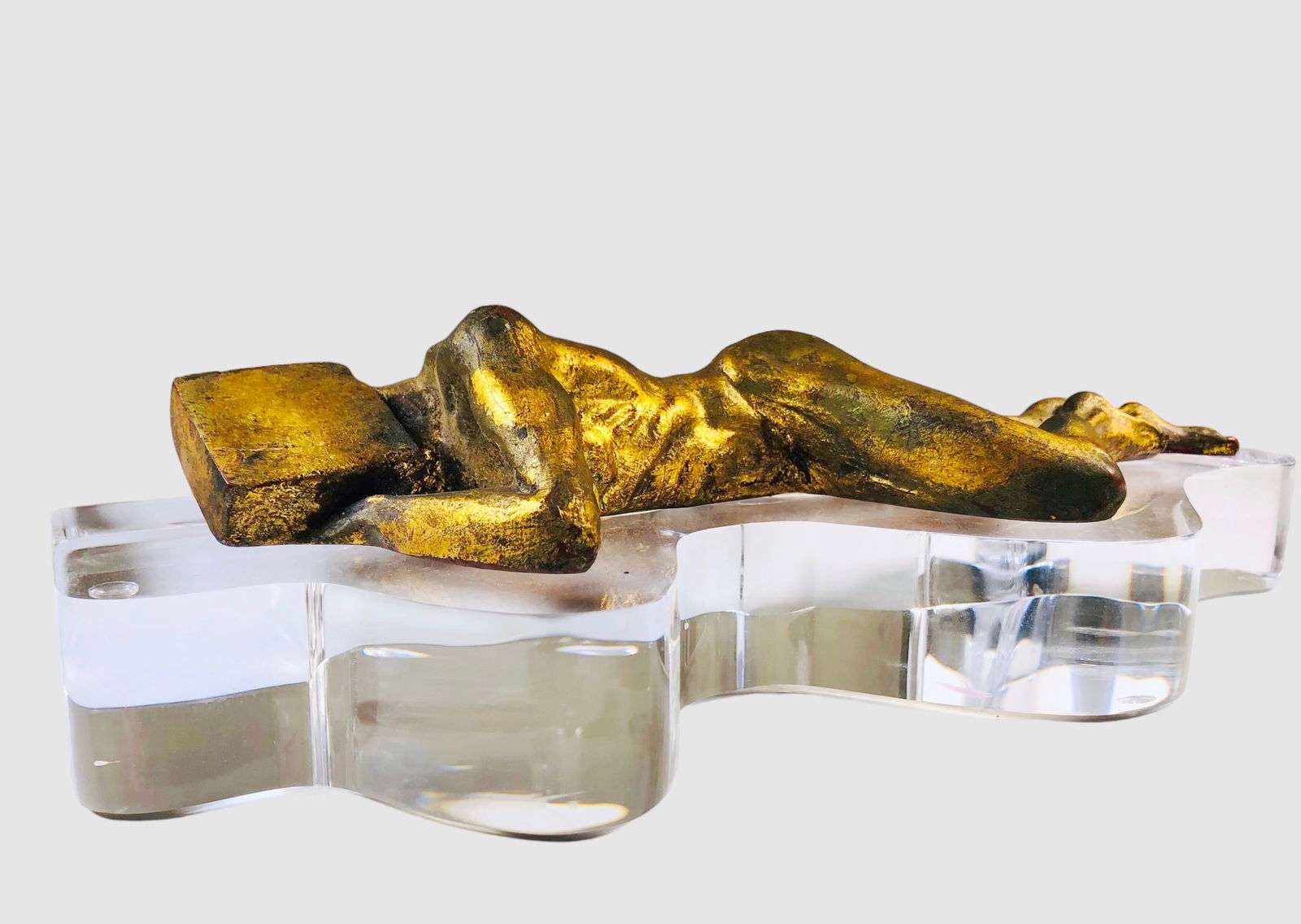 Giltwood Sculpture On Lucite Base (1 of 5)