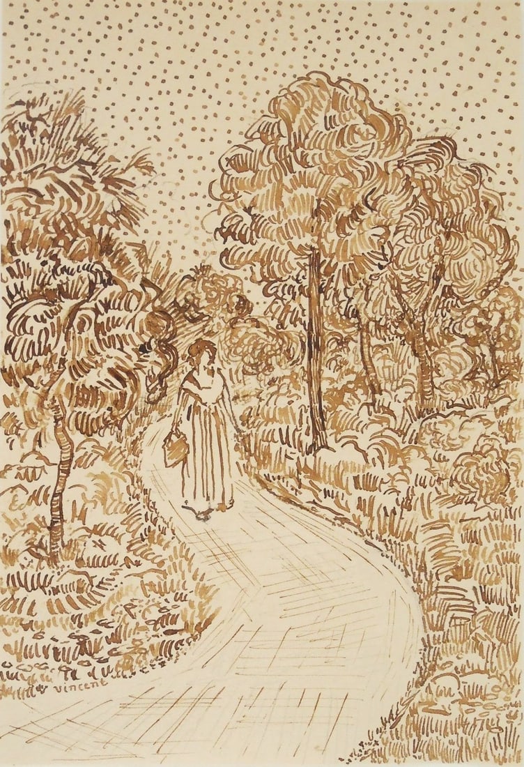 Vincent Van Gogh* (1853-1890) Ink Drawing (See Disclaimer) (1 of 2)