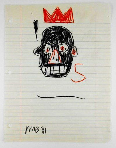 176: Jean-Michel Basquiat Colored Pencil Drawing