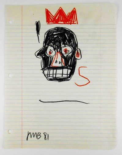 176: Jean-Michel Basquiat Colored Pencil Drawing