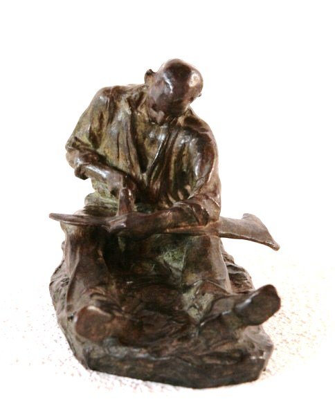 Aime-Jules Dalou (1838-1902) Bronze: Bronze figure by Aime-Jules Dalou. H. 5 inches L. 6 inches. Excellent condition.