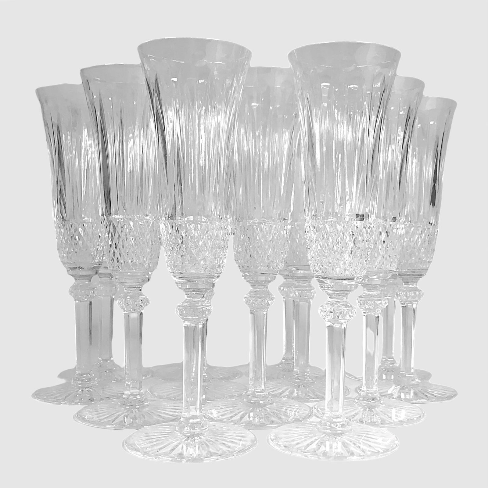 St. Louis Crystal "Tommy" Champagne Flutes (1 of 3)