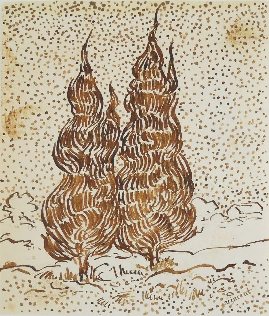 Vincent Van Gogh* (1853-1890) Pen & Ink Drawing (See Disclaimer) (1 of 2)