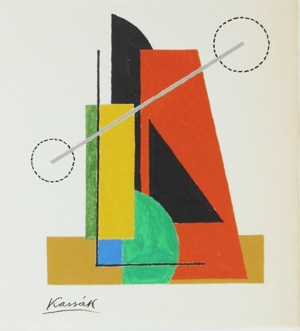 Lajos Kassak* (1887-1967) Gouache On Paper (1 of 2)