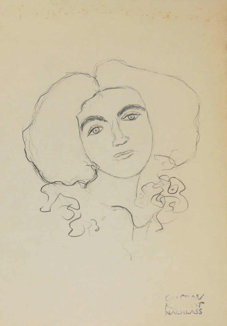 Gustav Klimt* (1862-1918) Pencil Drawing (1 of 2)