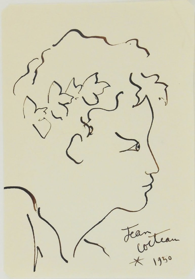 Jean Cocteau* (1889-1963) Pen & Ink Drawing (1 of 2)