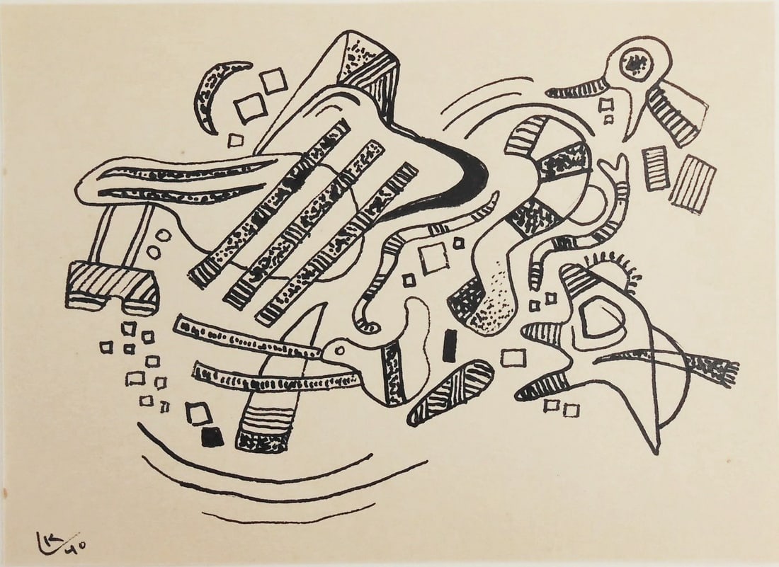 Wassily Kandinsky* (1866-1944) Ink Drawing (1 of 2)
