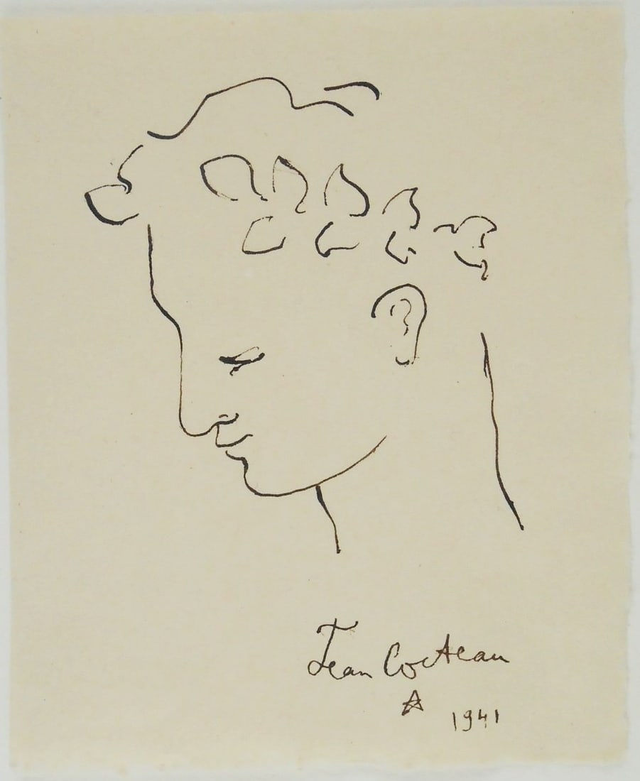 Jean Cocteau* (1889-1963) Pen & Ink Drawing (1 of 2)