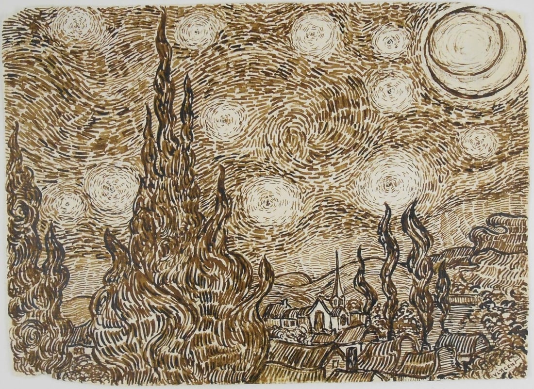 Vincent Van Gogh* (1853-1890) Ink Drawing (See Disclaimer) (1 of 2)