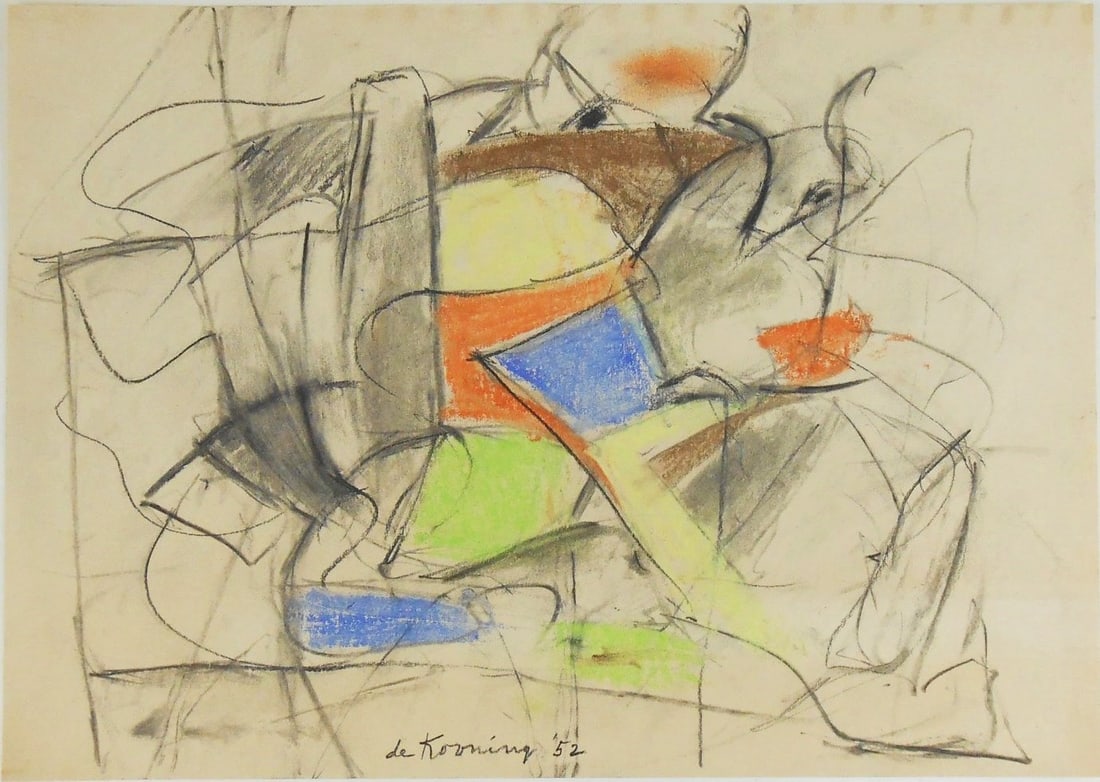 Willem De Kooning* (1904-1997) Pastel (1 of 2)