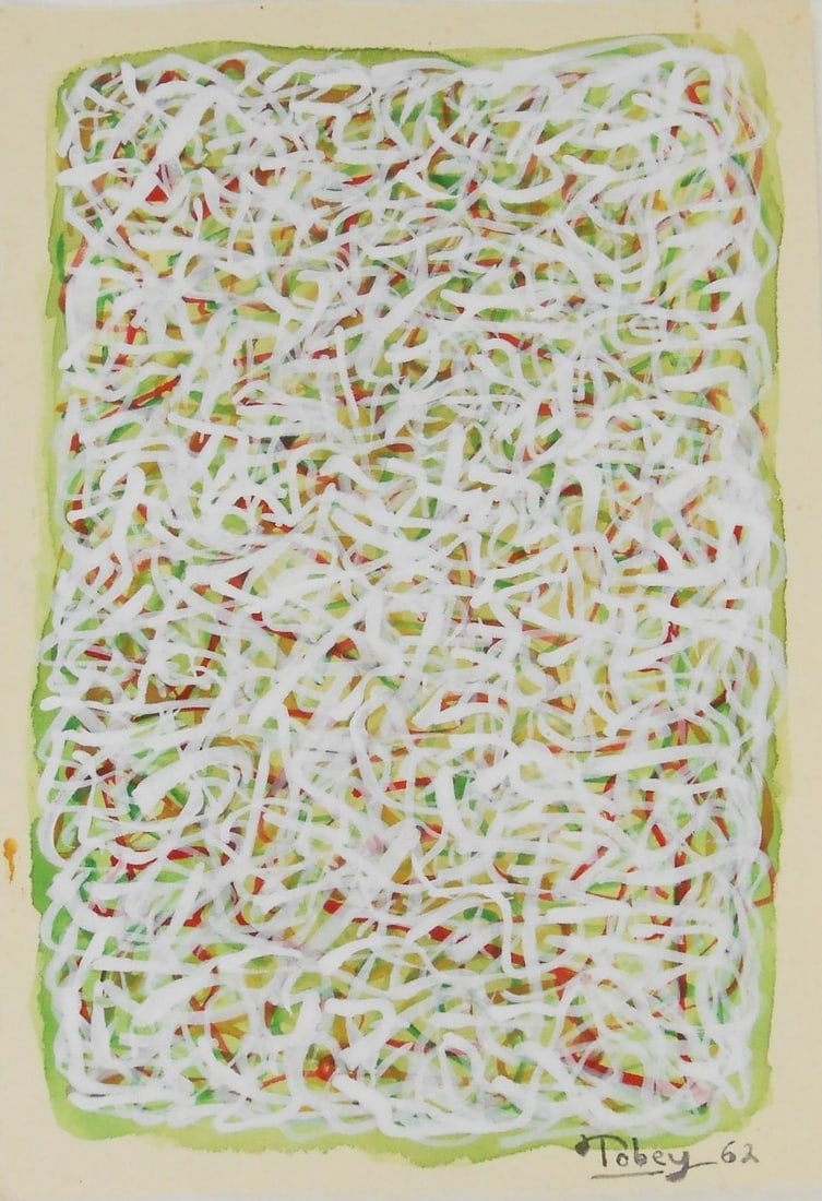 Mark Tobey* (1890-1976) Tempera On Paper (1 of 2)