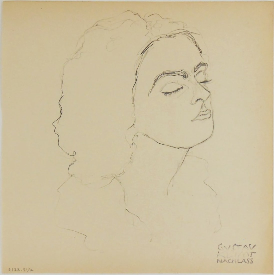 Gustav Klimt* (1862-1918) Pencil Drawing (See Authentication Disclaimer) (1 of 2)