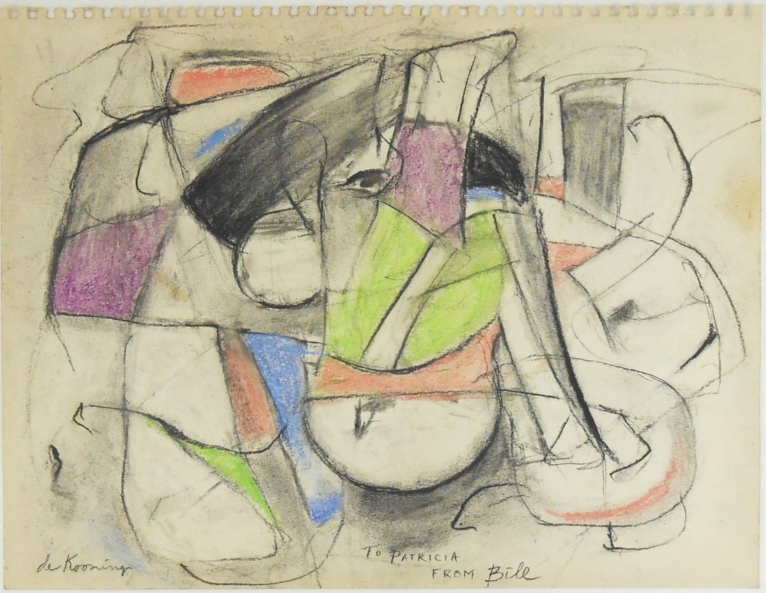 Willem De Kooning* (1904-1997) Pastel (See Authentication Disclaimer) (1 of 3)