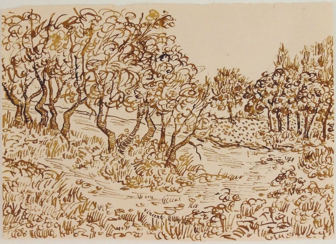 Vincent Van Gogh* (1853-1890) Ink Drawing (See Authentication Disclaimer) (1 of 2)