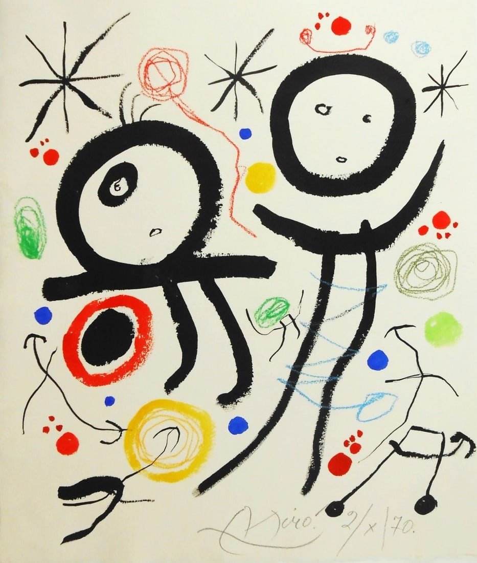 Joan Miro* (1893-1983) Mixed Media Drawing (See Authentication Disclaimer) (1 of 2)