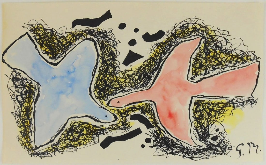 Georges Braque* (1882-1963) Watercolor (See Authentication Disclaimer) (1 of 2)