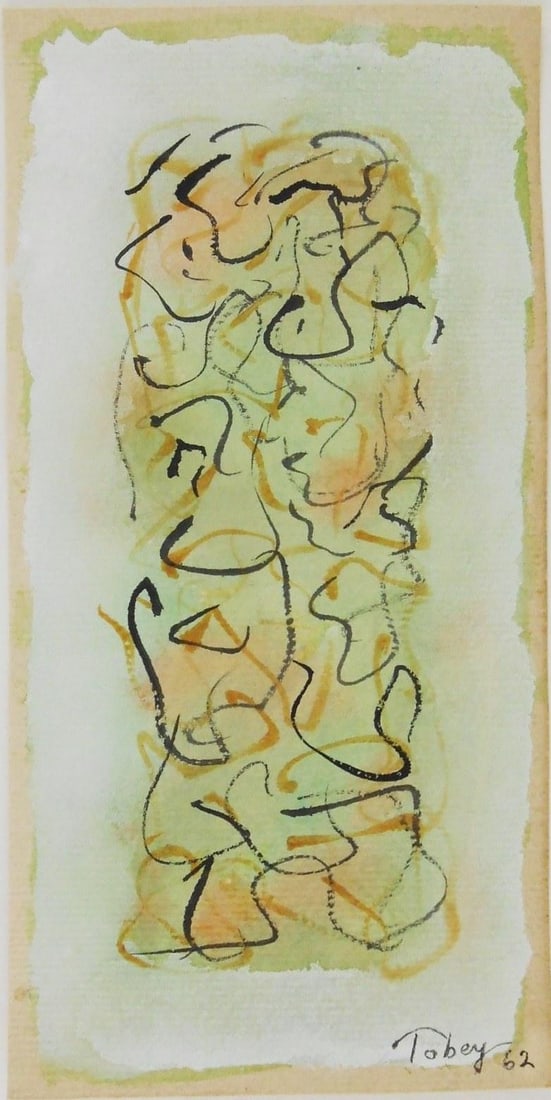 Mark Tobey* (1890-1976) Tempera On Paper (See Authentication Disclaimer) (1 of 2)