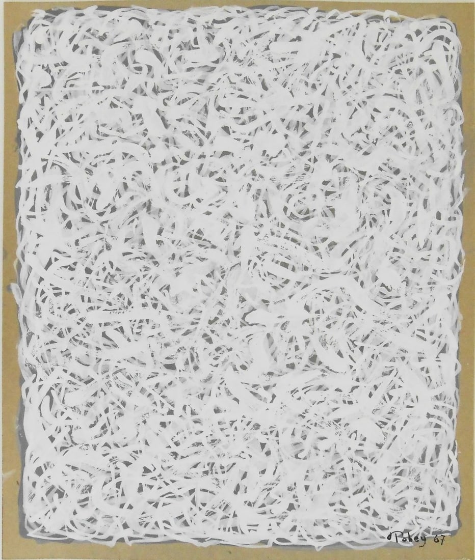 Mark Tobey* (1890-1976) Tempera On Cardboard (See Authentication Disclaimer) (1 of 2)