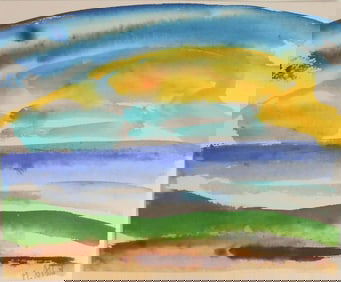 Mary Abbott (1921-2019) Watercolor