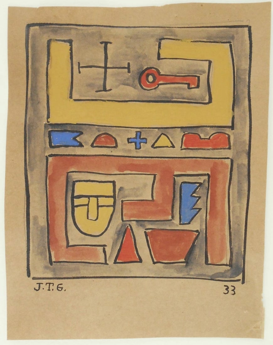 Joaquin Torres-Garcia* (1874-1949) Watercolor (See Disclaimer) (1 of 2)