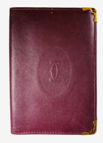Cartier Currency & Card Case, Burgundy Leather
