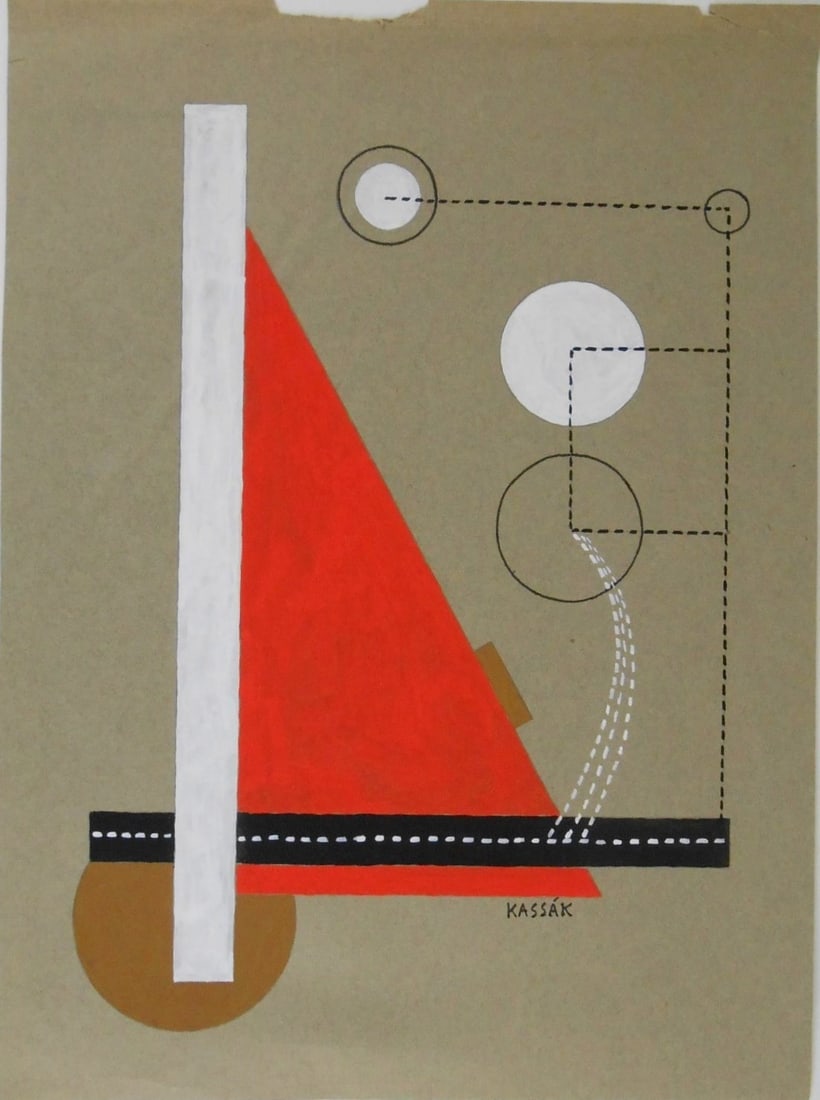 Lajos Kassak* (1887-1967) Gouache On Paper (See Disclaimer) (1 of 2)