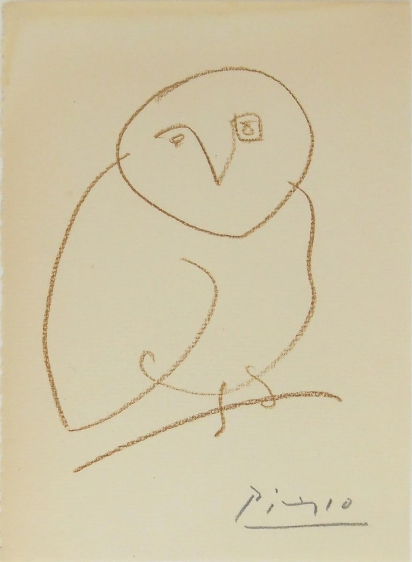 Pablo Picasso* (1881-1973) Colored Pencil Drawing (See Disclaimer) (1 of 2)