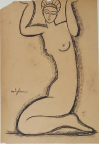 Amedeo Modigliani* (1884-1920) Charcoal Drawing (See Disclaimer)
